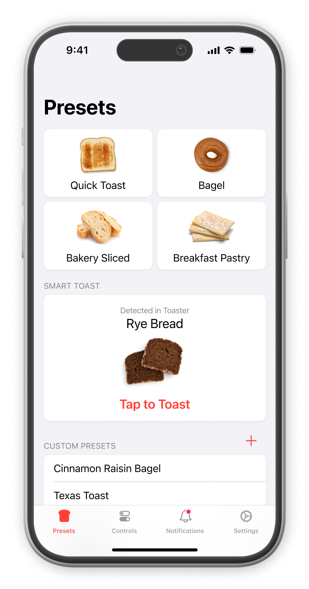 Image of the Toastify app mockup.