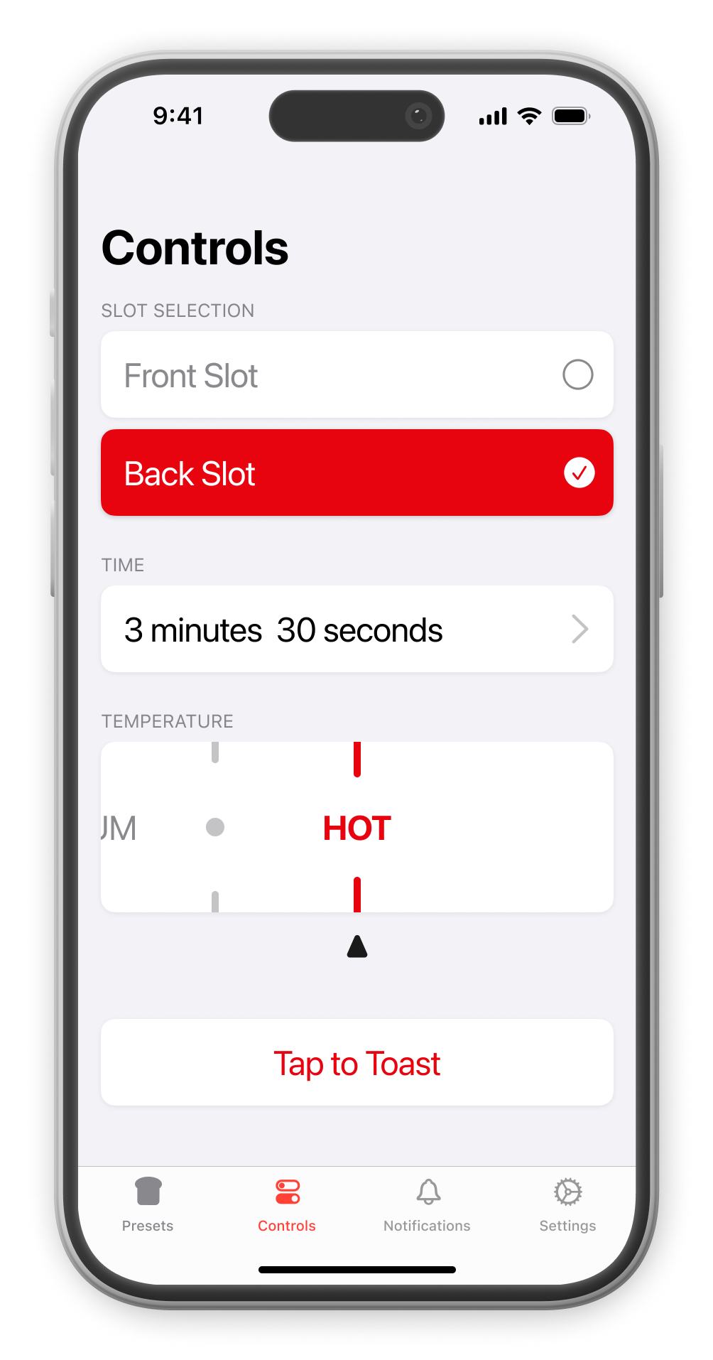 Image of the Toastify app mockup.